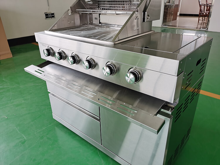 stainless steel 4 burners gas bbq grill