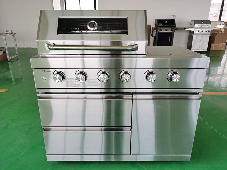 stainless steel 4 burners gas bbq grill