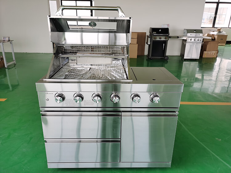 stainless steel 4 burners gas bbq grill