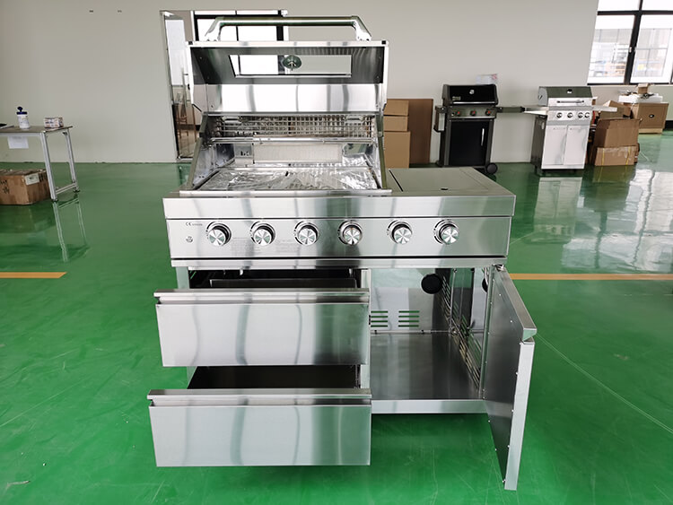 stainless steel 4 burners gas bbq grill