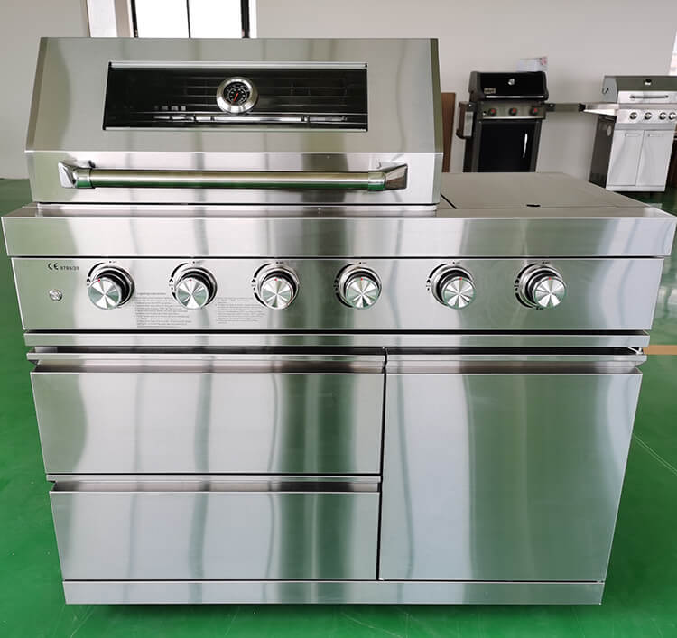 stainless steel 4 burners gas bbq grill