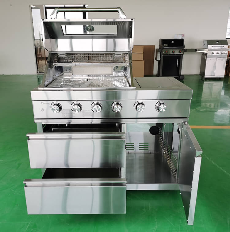 stainless steel 4 burners gas bbq grill