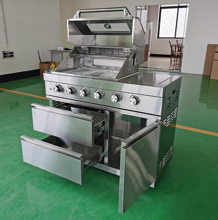 stainless steel 4 burners gas bbq grill