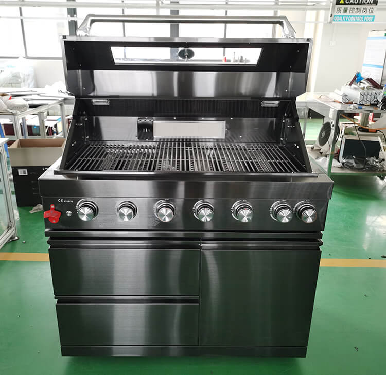 black color stainless steel bbq grill