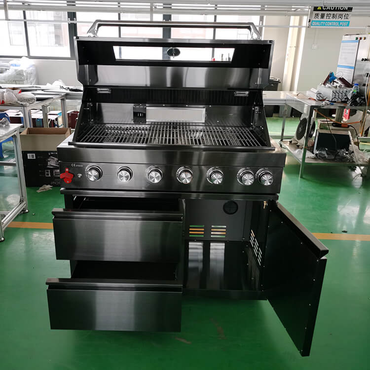 black color stainless steel bbq grill